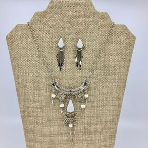 Jewelry - Peruvian Alpaca Silver White Onyx Necklace Set Jewelry - Peruvian Alpaca Silver White Onyx Necklace Set